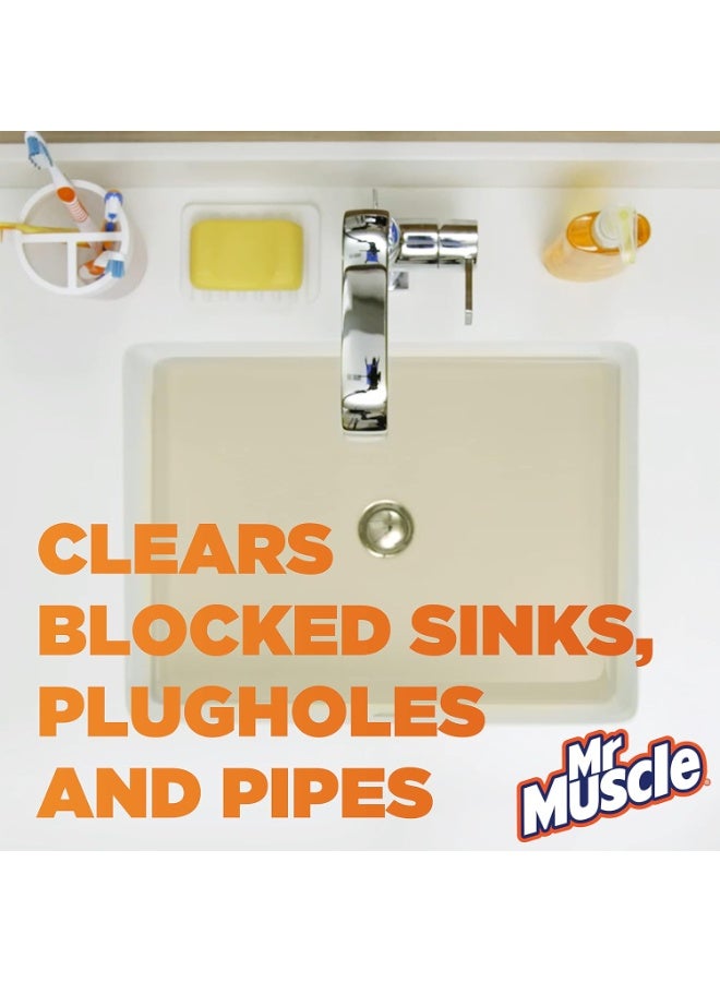 مستر ماسل منظف ​​مصارف باور غرانولز، يفتح مصارف المطبخ والحمام، فعال ضد انسدادات الدهون وبقايا الطعام، يعمل خلال 15 دقيقة، 6 جرعات، 500 غرام - Image 3